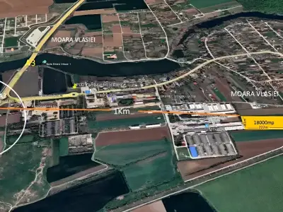 Locatie teren vanzare-cumparare in Moara Vlăsiei Ilfov